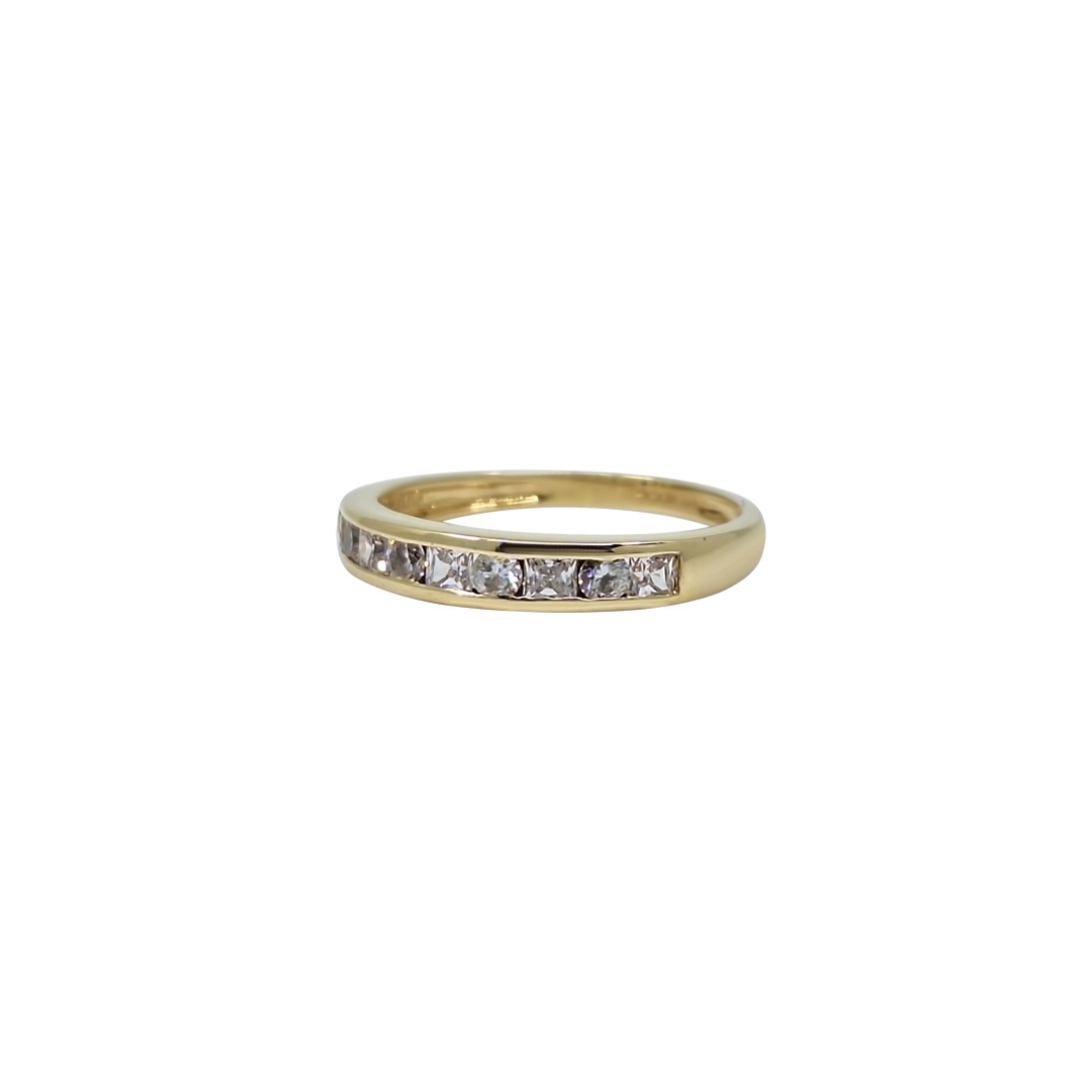 9ct Yellow Gold CZ Eternity Ring