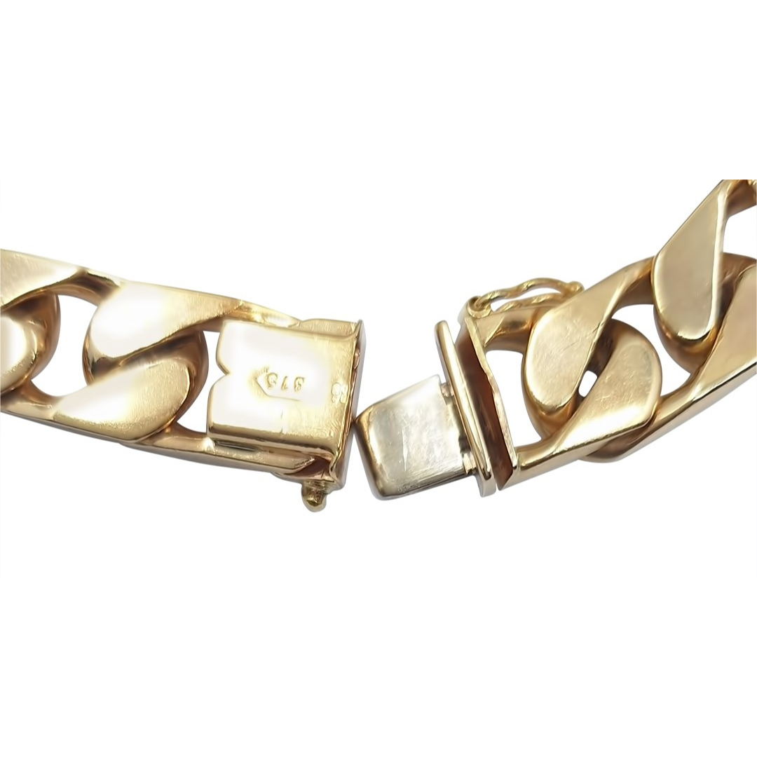 9ct Yellow Gold Curb Bracelet 8"