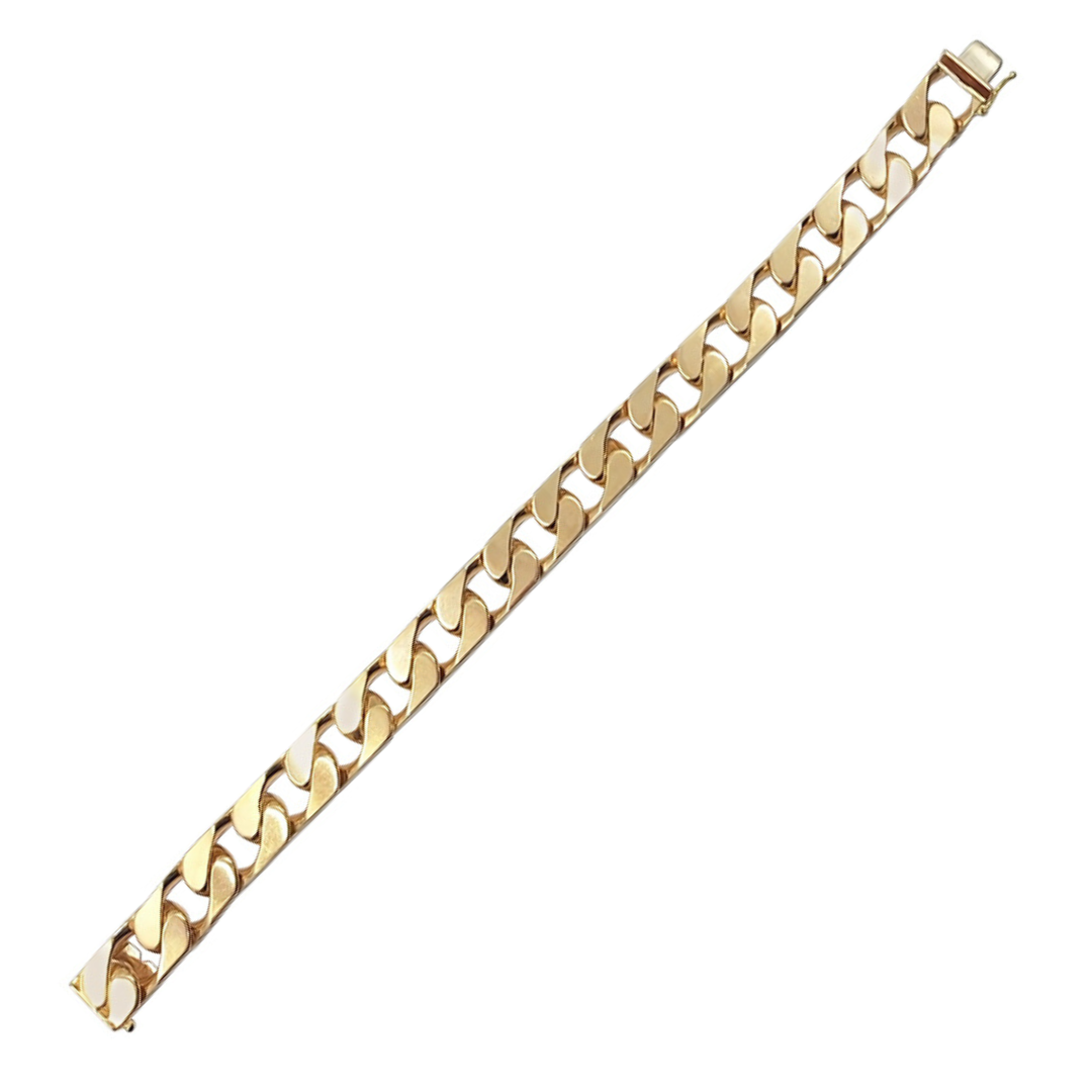9ct Yellow Gold Curb Bracelet 8"