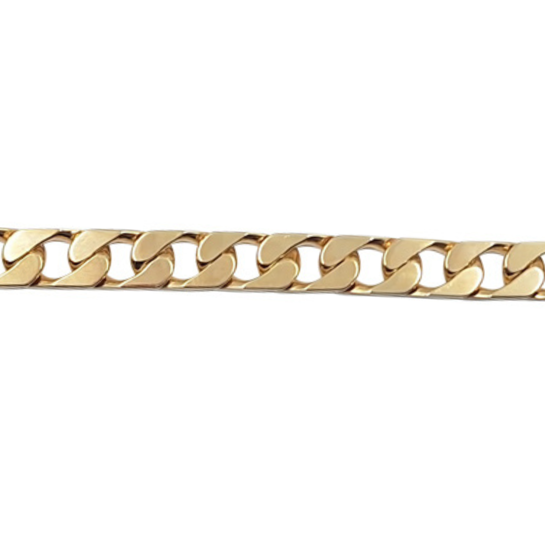 9ct Yellow Gold Curb Bracelet 8"