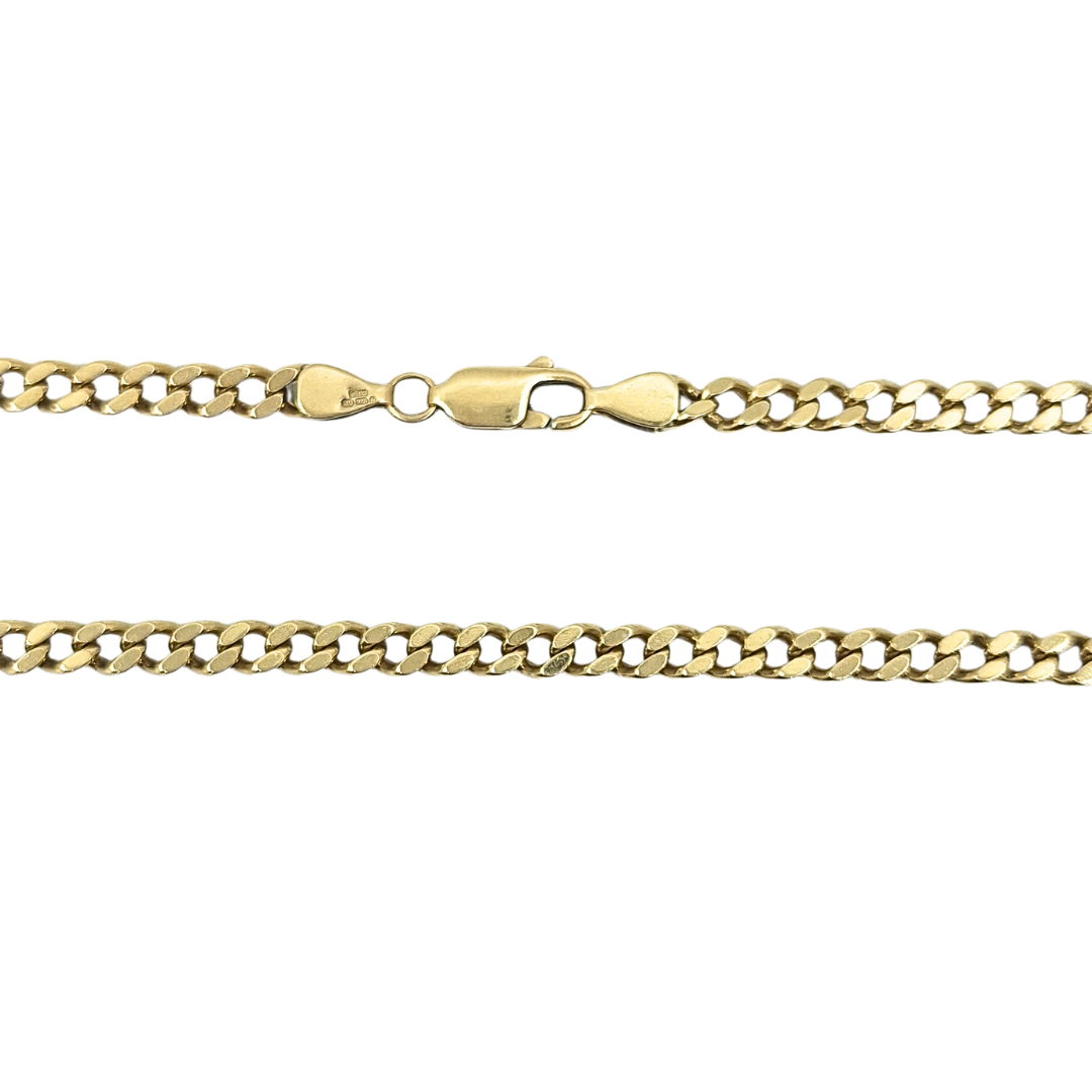 9ct Yellow Gold Curb Chain 23"