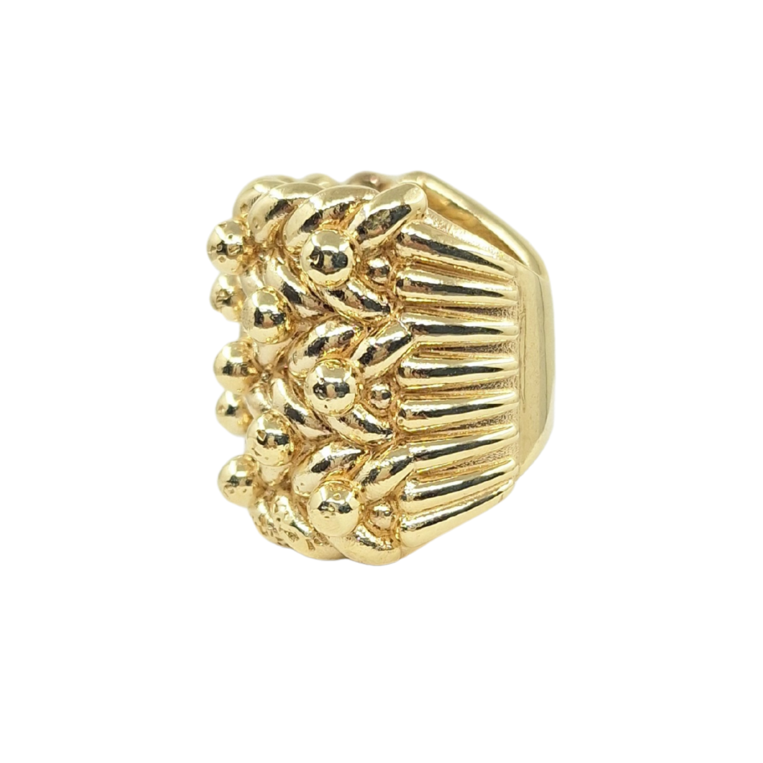 9ct Yellow Gold 5 Row Keeper Ring
