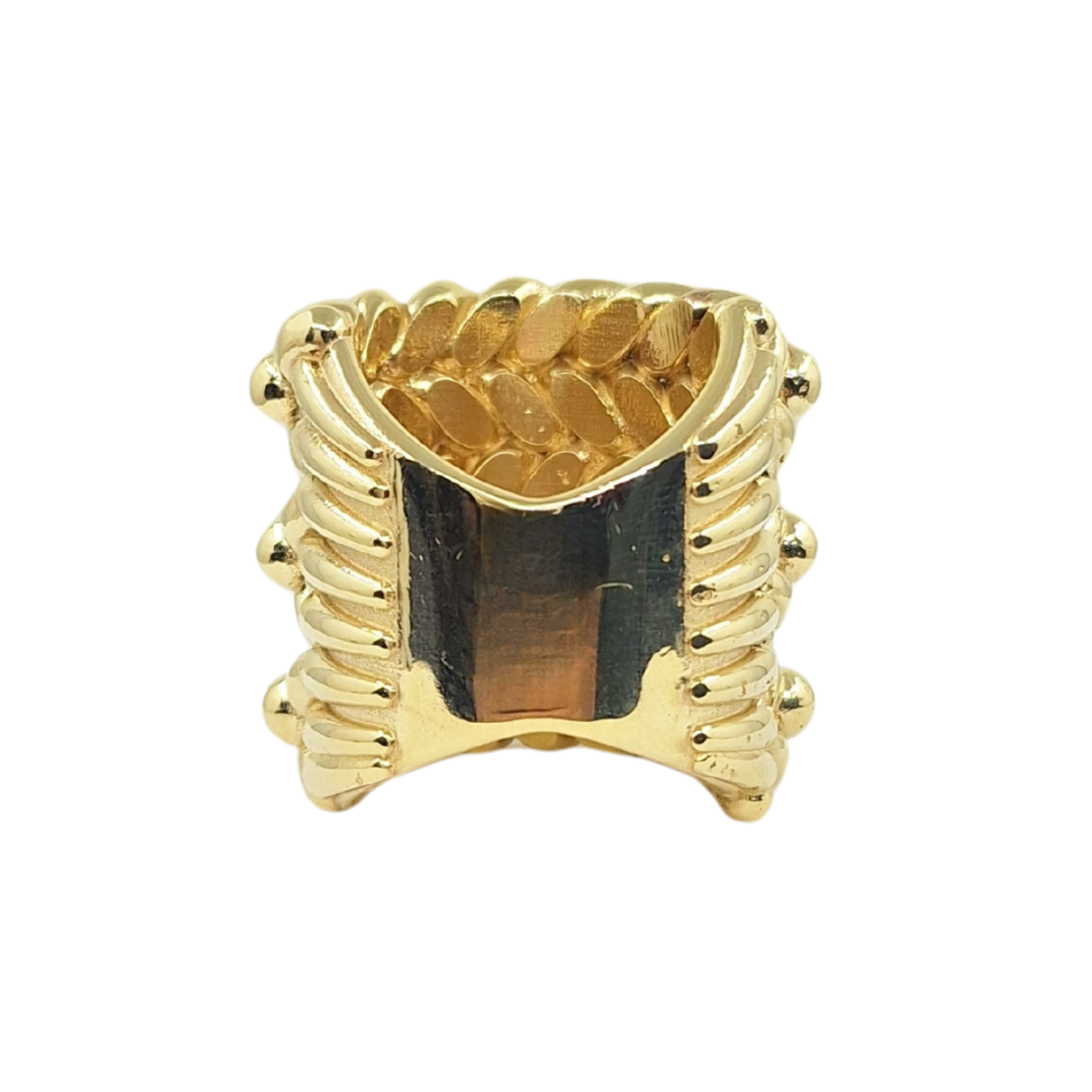 9ct Yellow Gold 5 Row Keeper Ring
