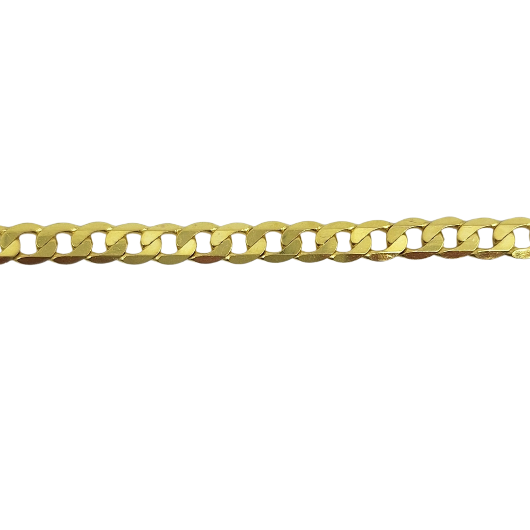 9ct Yellow Gold Curb Bracelet 8"