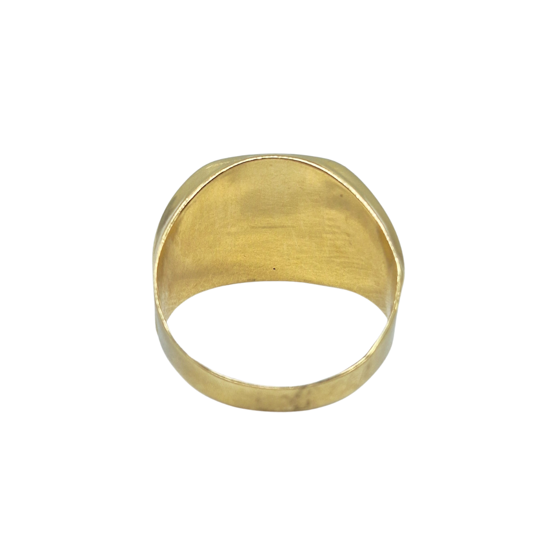 14ct Yellow Gold Hollow Signet Ring