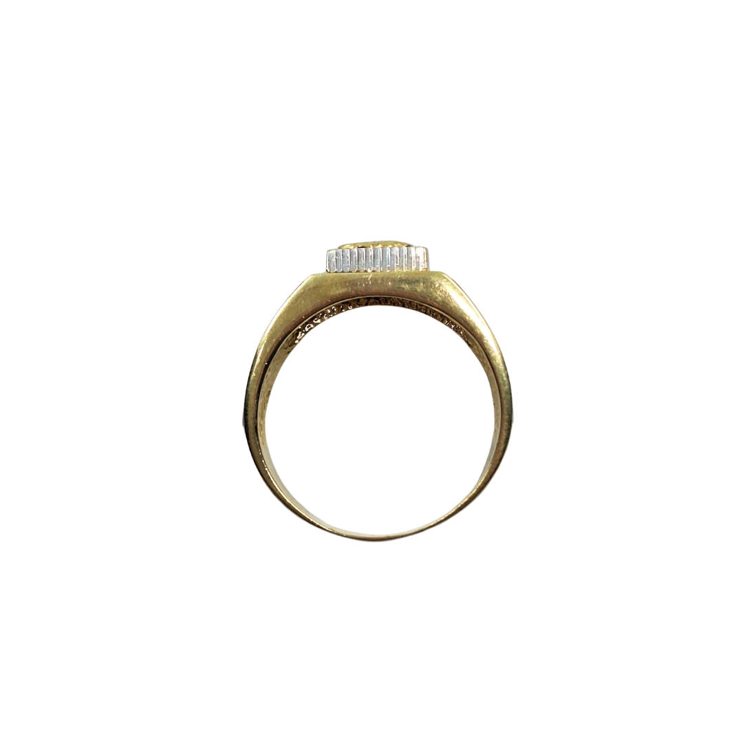 14ct Yellow Gold Black Versace Style Ring