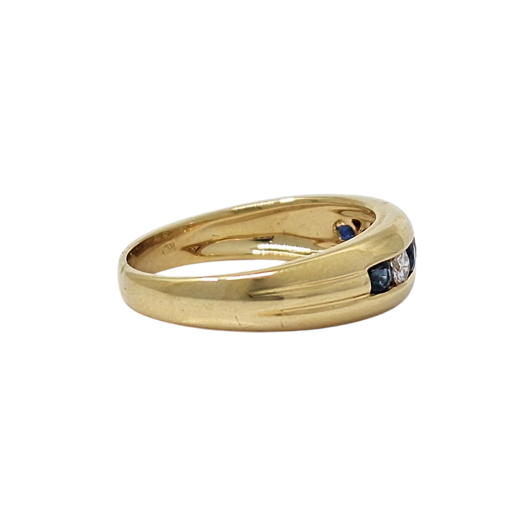 18ct Yellow Gold Sapphire & Diamond Eternity Ring