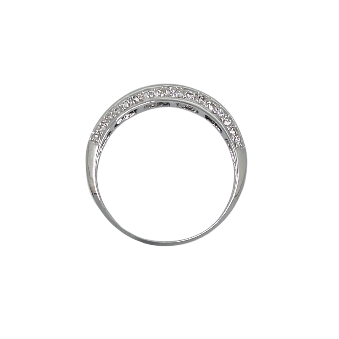 18ct White Gold Sapphire & Diamond Eternity Ring