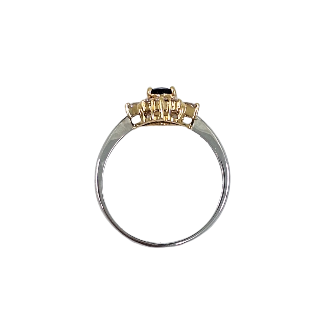 Platinum & 18ct Yellow Gold Sapphire & Diamond Ring