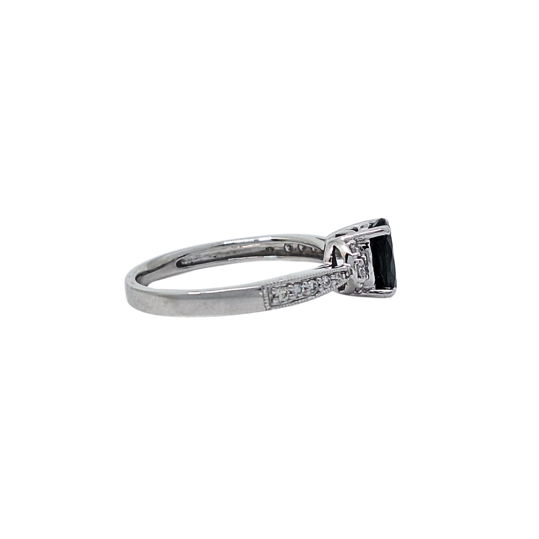 18ct White Gold Sapphire and Diamond Ring