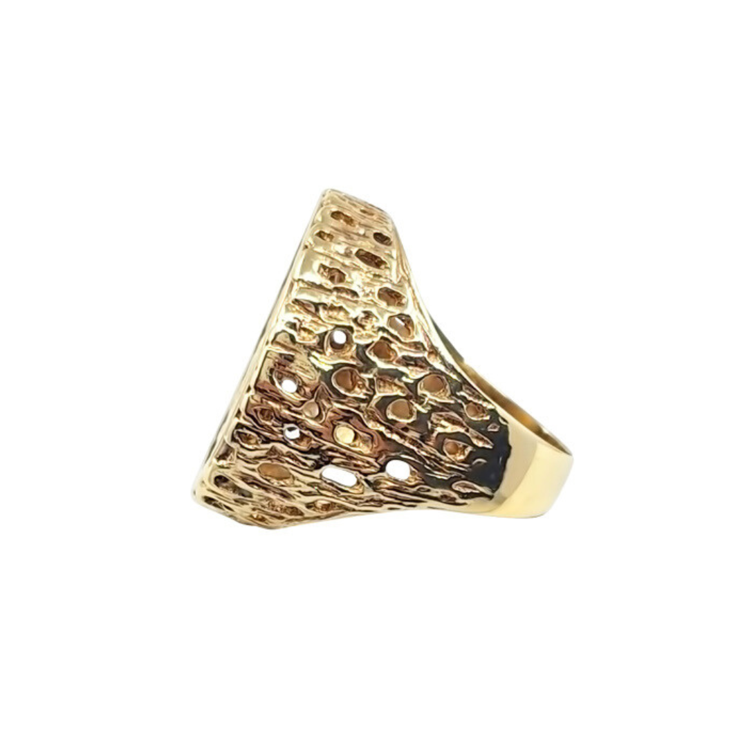 9ct/22ct Yellow Gold Full Sovereign Ring 1912