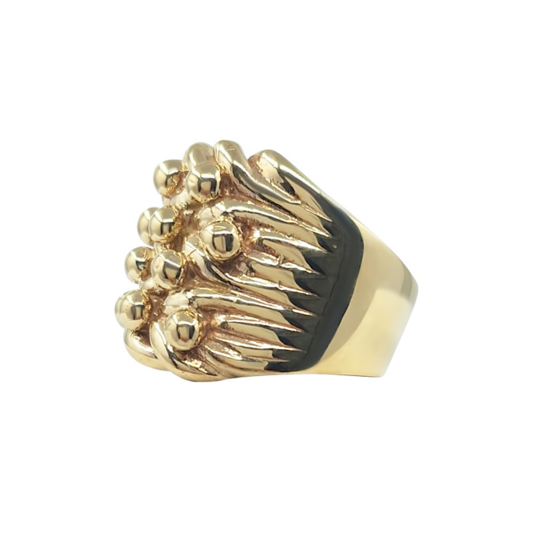 9ct Yellow Gold 4 Row Keeper Ring