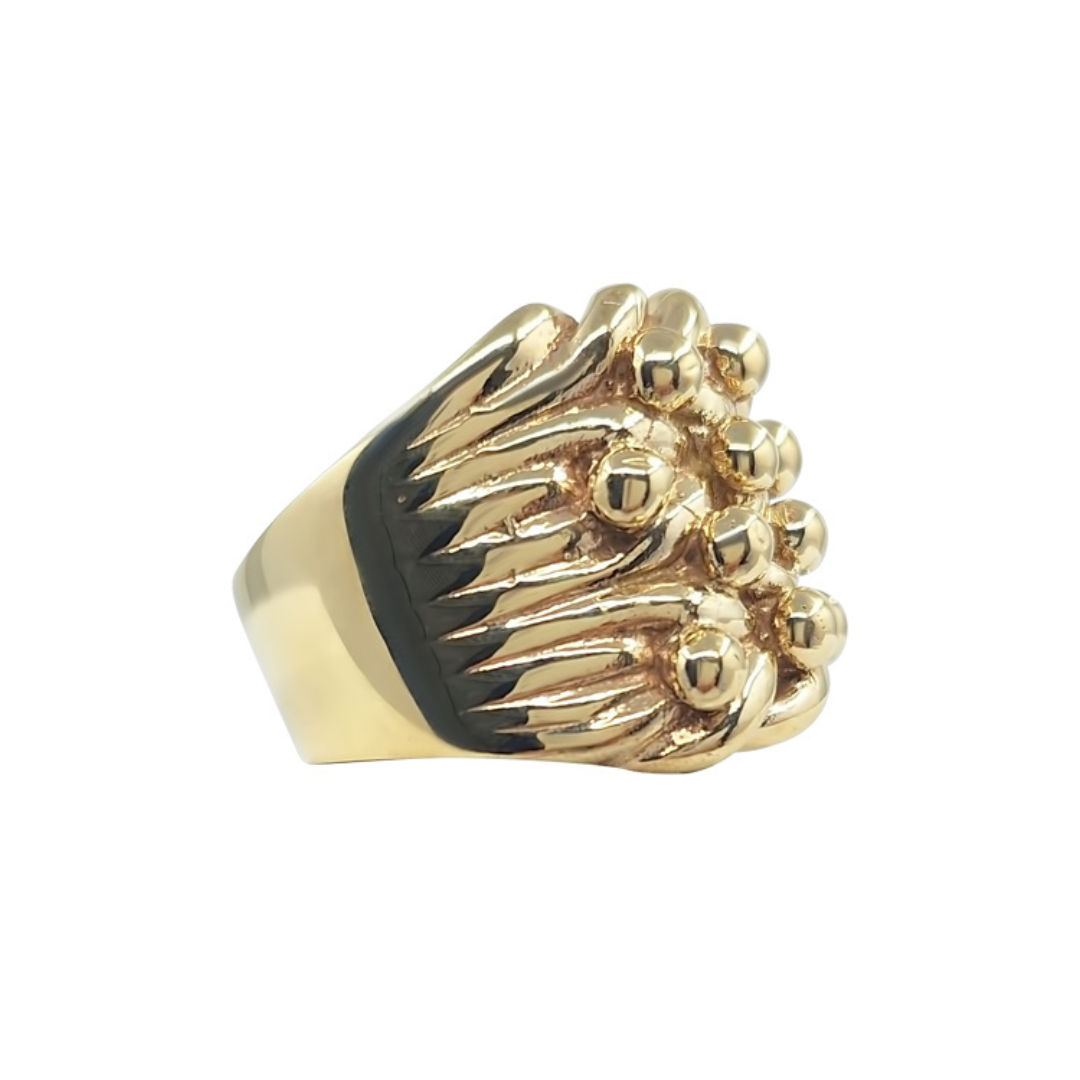 9ct Yellow Gold 4 Row Keeper Ring