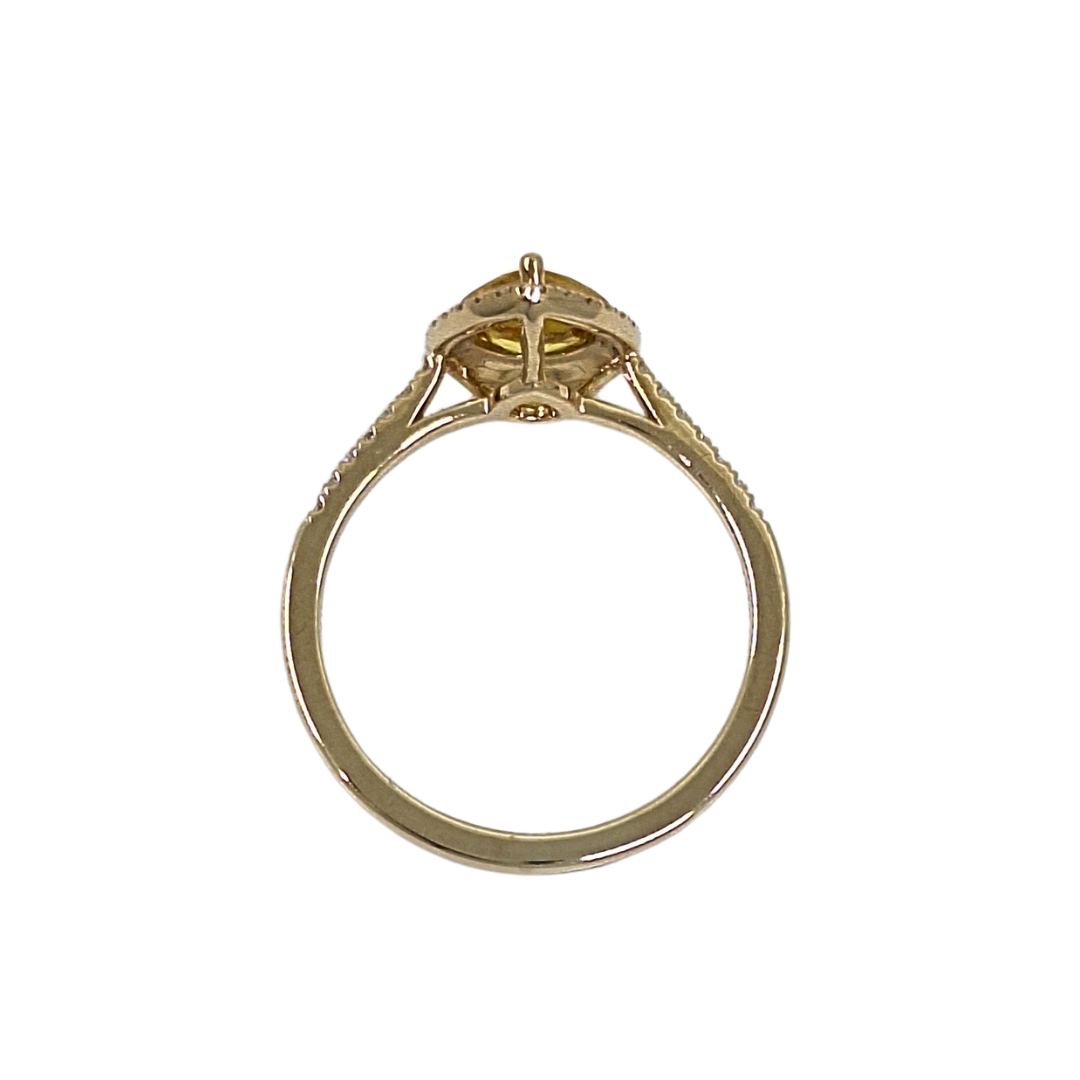 10ct Yellow Gold Citrine & Diamond Ring