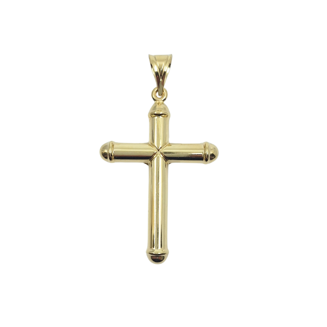 14ct Yellow & White Gold Hollow Crucifix Pendant