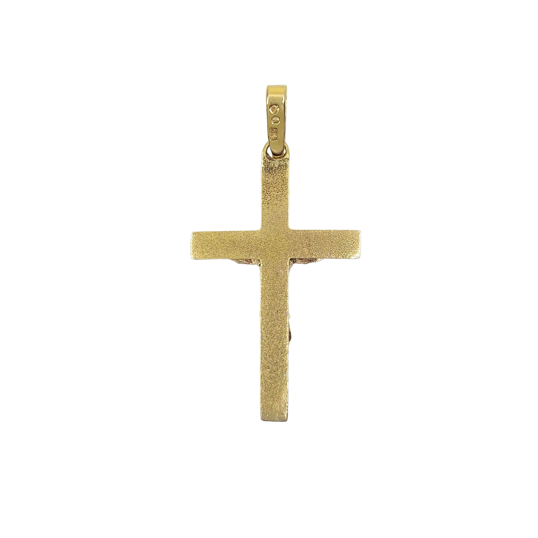 14ct Yellow Gold Solid Crucifix Pendant