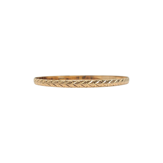 9ct Yellow Gold Pattern Slave Bangle