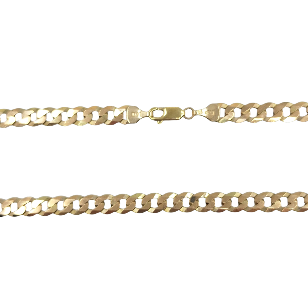 9ct Yellow Gold Curb Chain 20"