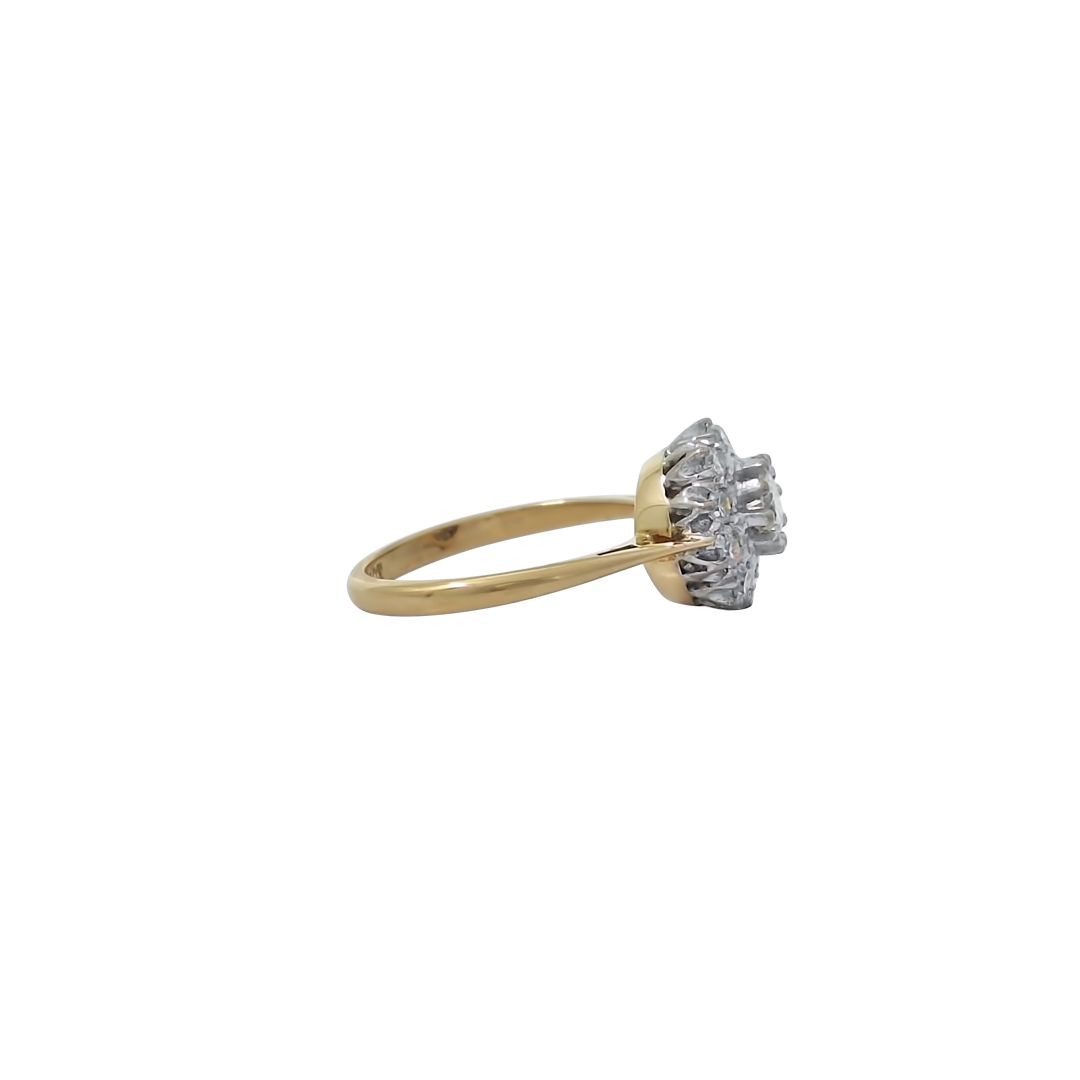 18ct Yellow Gold Diamond Cluster Ring