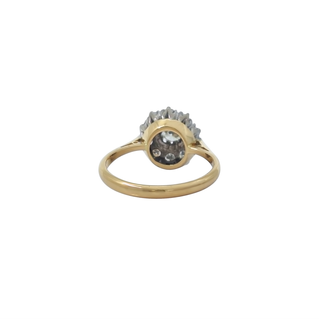 18ct Yellow Gold Diamond Cluster Ring