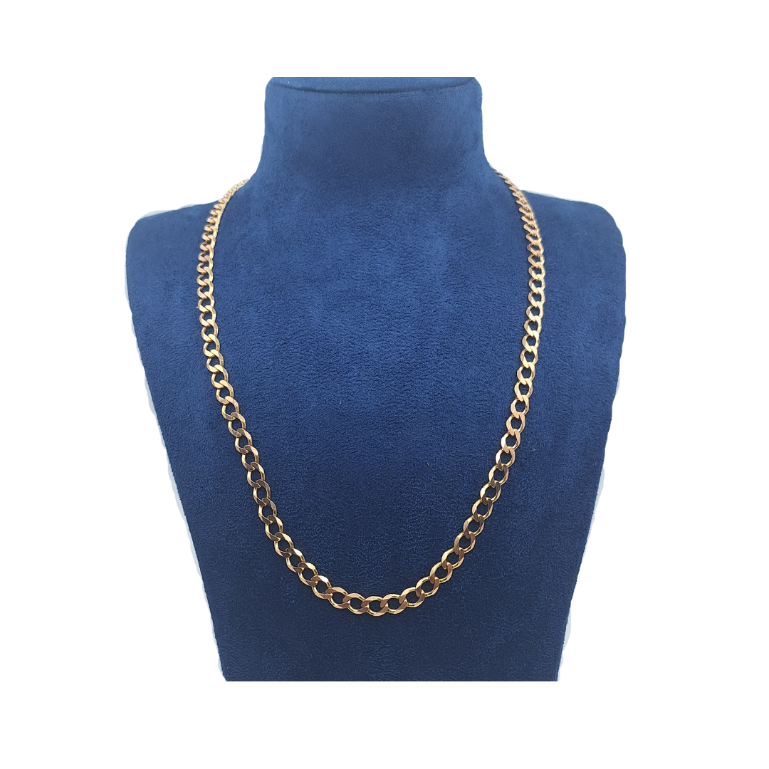 9ct Yellow Gold Curb Chain 24"