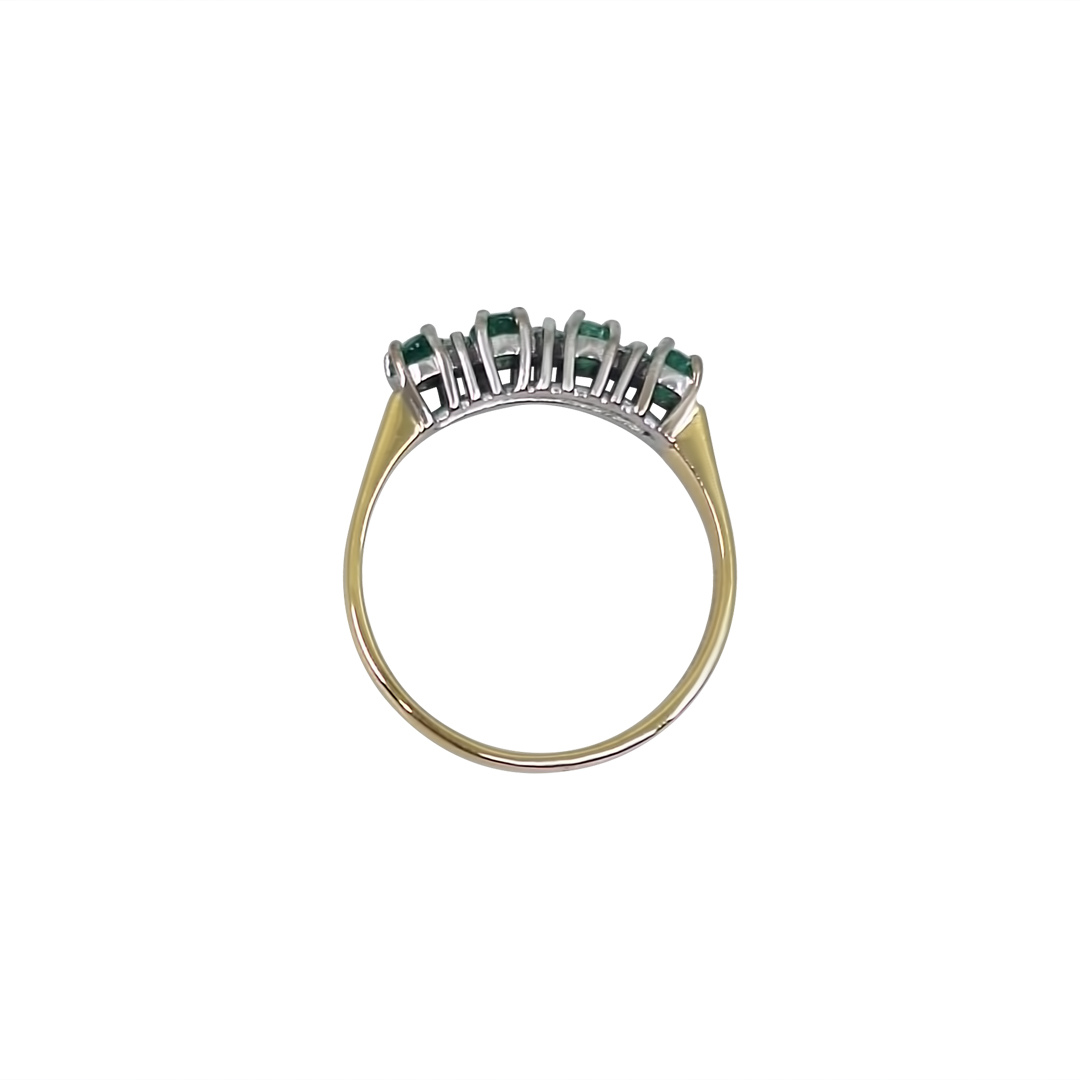 18ct Yellow Gold Emerald & Diamond Eternity Ring