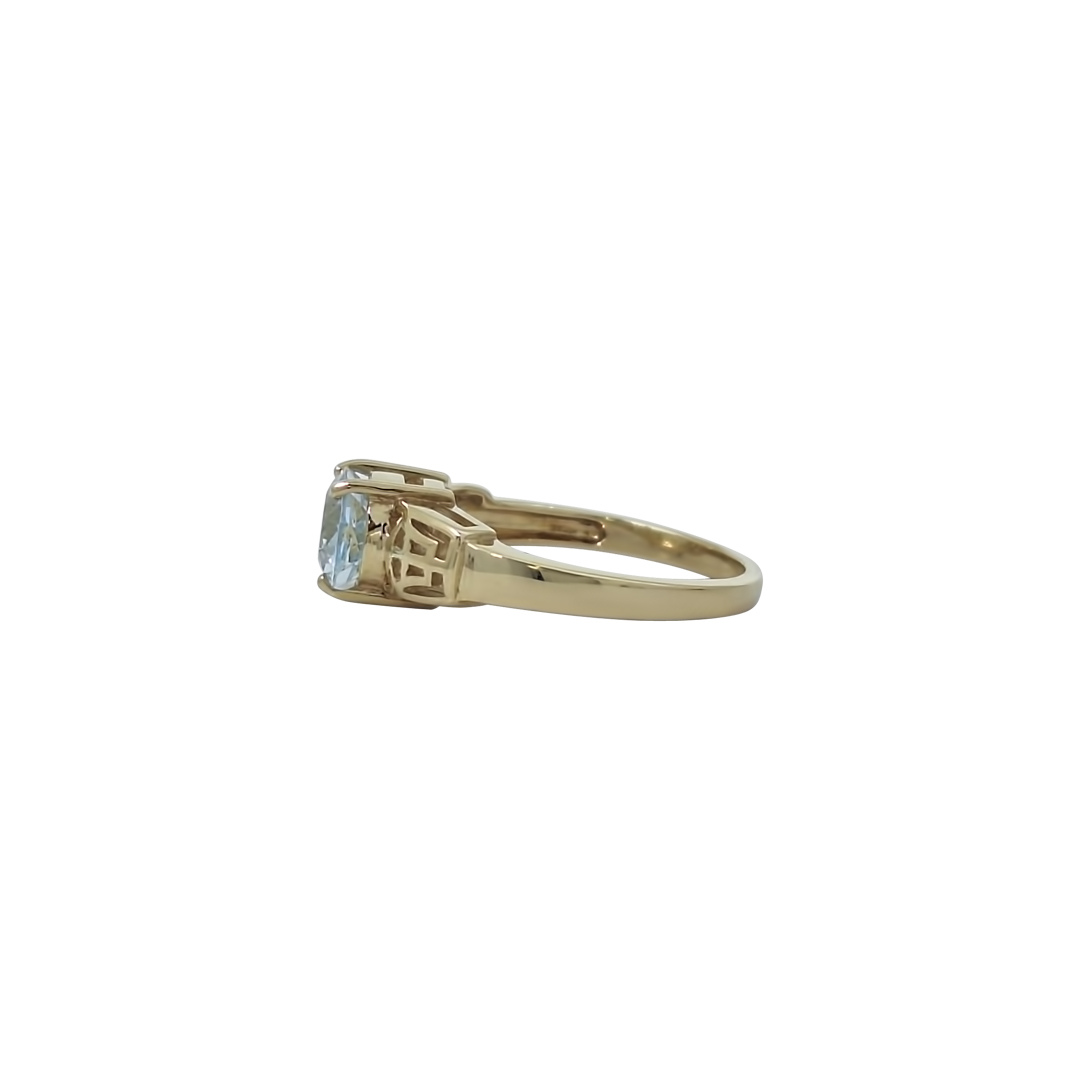 9ct Yellow Gold Aquamarine Ring