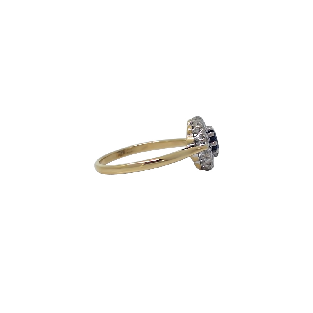 18ct Yellow Gold Sapphire & Diamond Ring