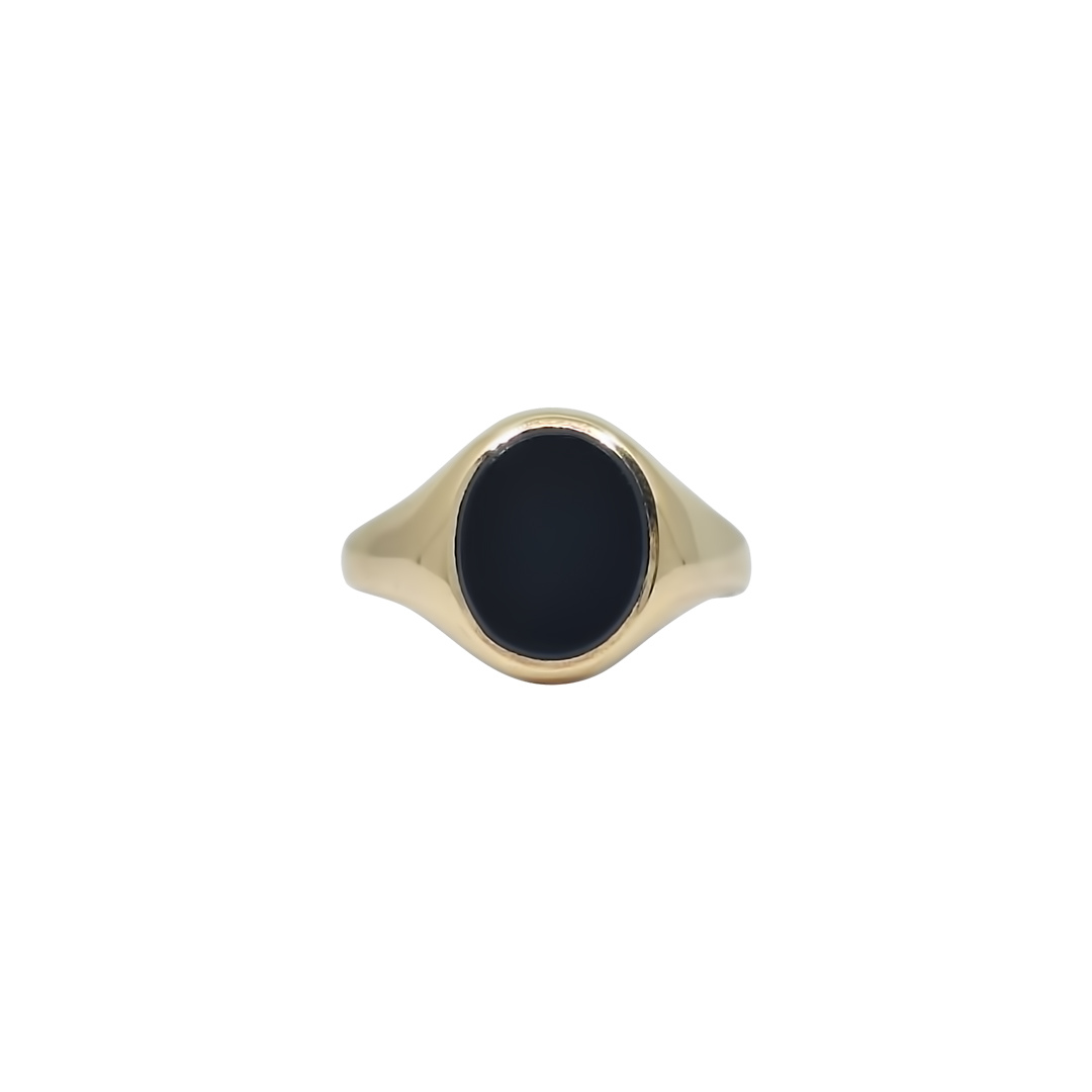 9ct Yellow Gold Onyx Signet Ring