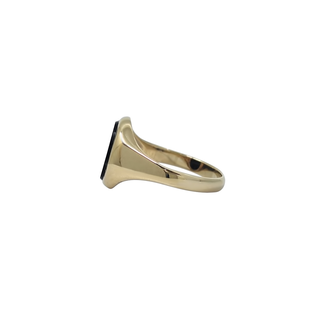 9ct Yellow Gold Onyx Signet Ring