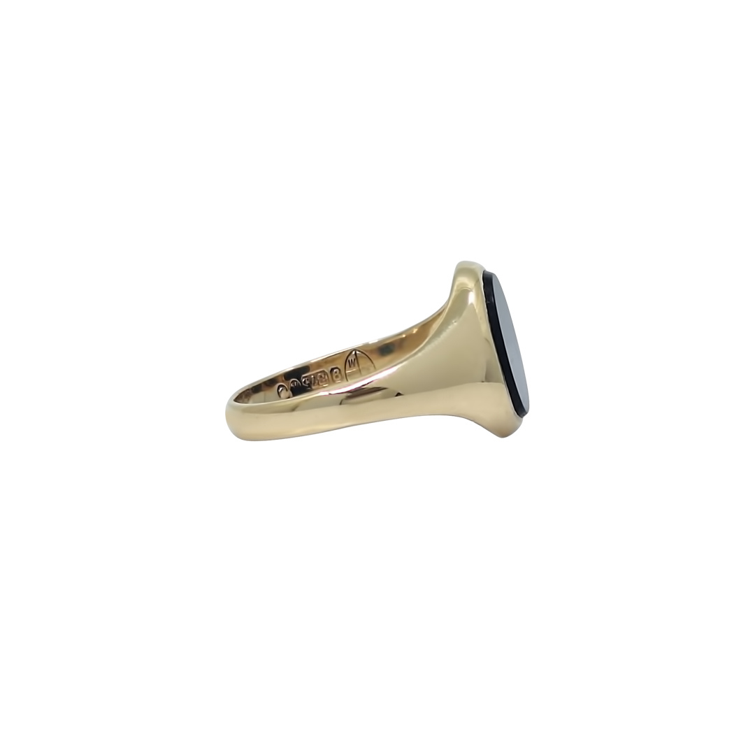 9ct Yellow Gold Onyx Signet Ring