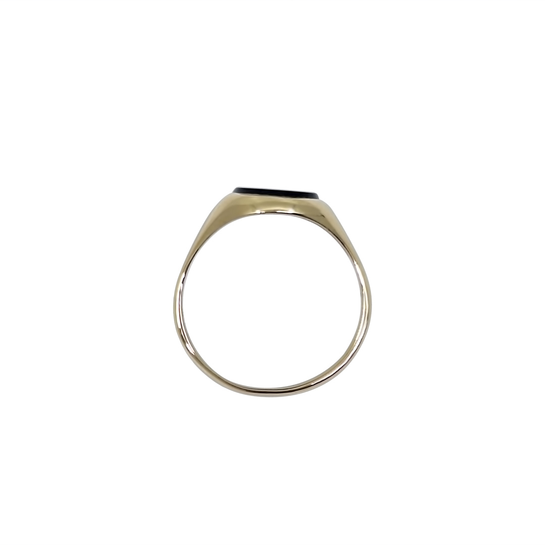 9ct Yellow Gold Onyx Signet Ring