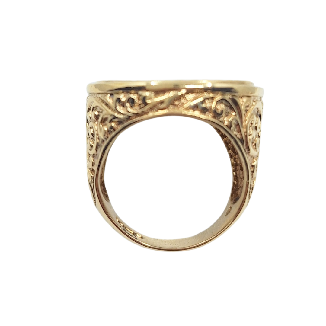 9ct/22ct Yellow Gold Full Sovereign Ring 1911