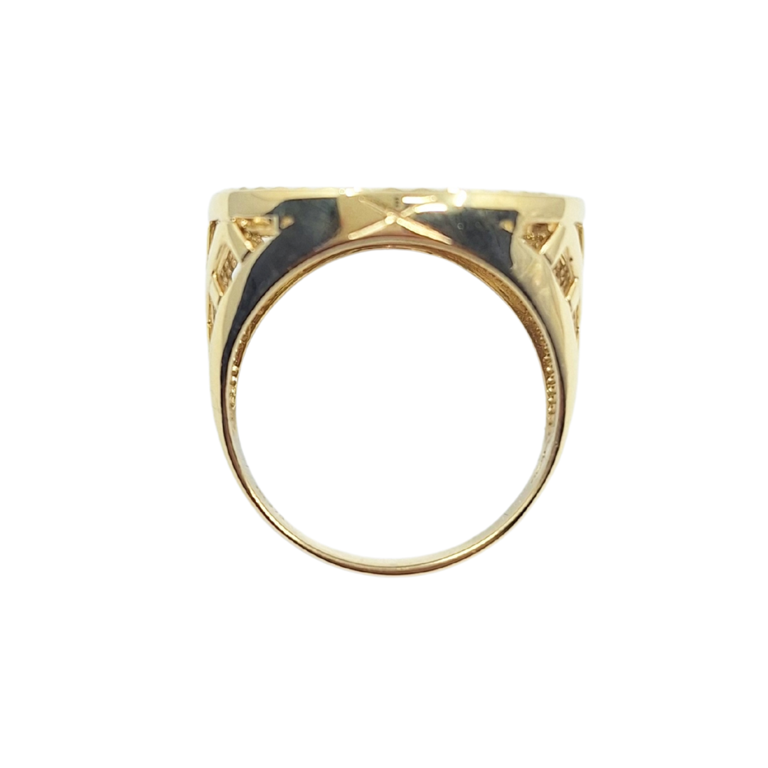9ct/22ct Yellow Gold Full Sovereign Ring 1906