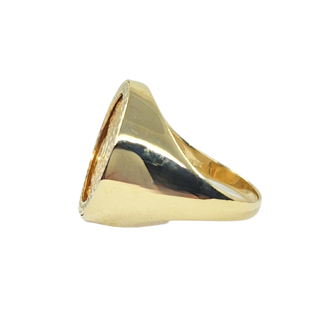 9ct/22ct Yellow Gold Half Sovereign Ring 1982