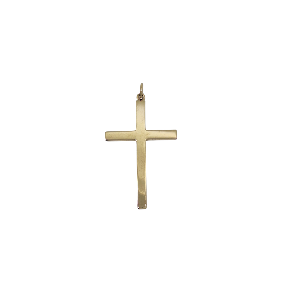 9ct Yellow Gold Plain Cross