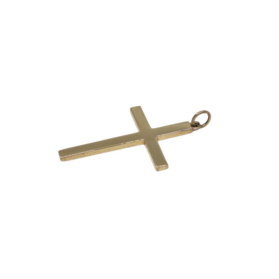 9ct Yellow Gold Plain Cross