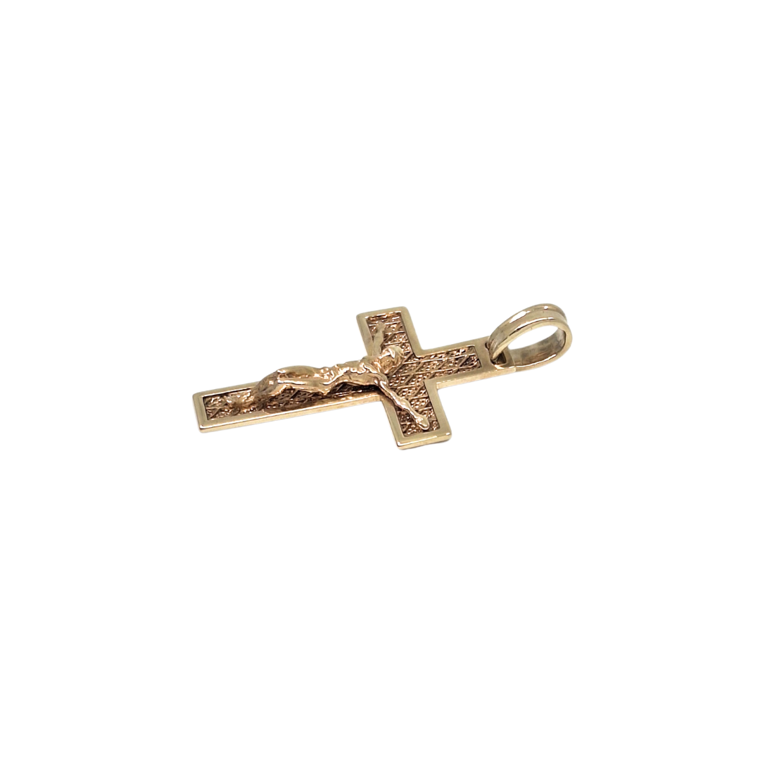 9ct Yellow Gold Crucifix