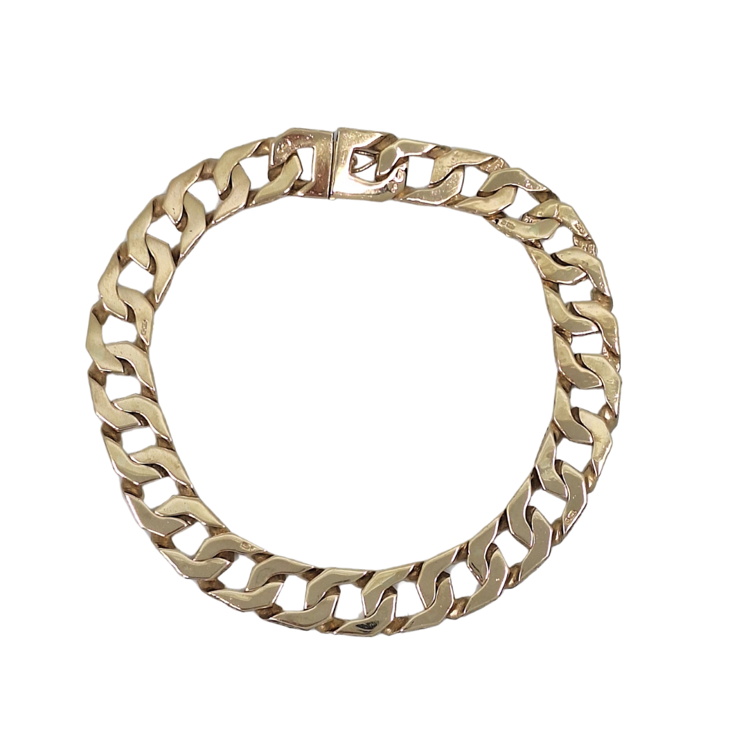 9ct Yellow Gold Chaps Bracelet 9"