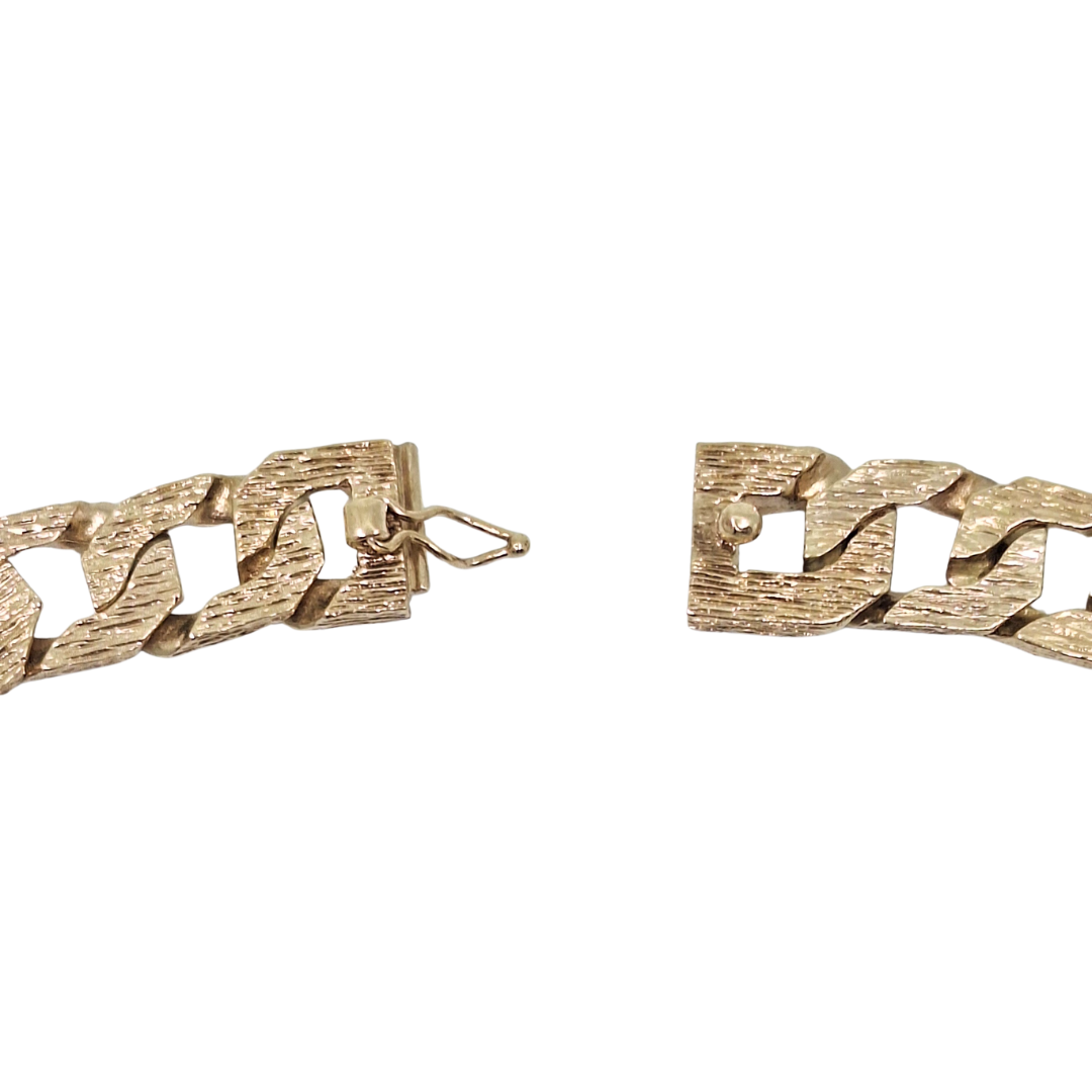 9ct Yellow Gold Chaps Bracelet 9"
