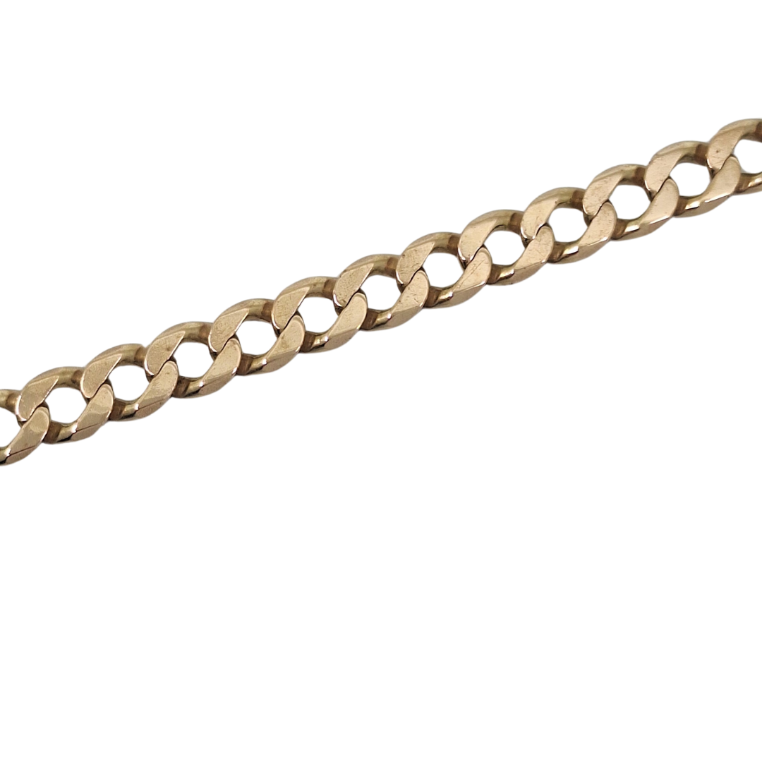 9ct Yellow Gold Curb Bracelet 9"