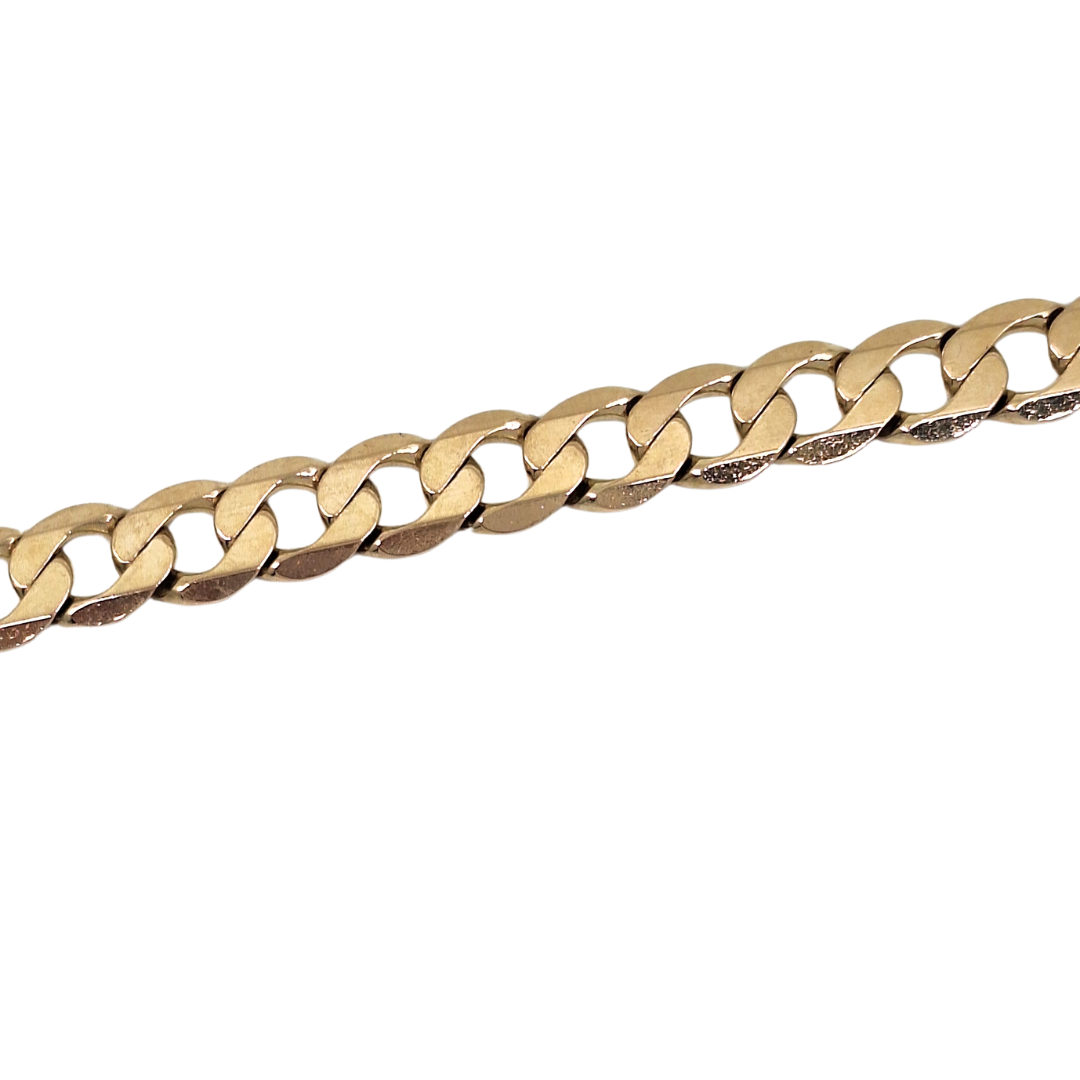 9ct Yellow Gold Curb Chain 20"