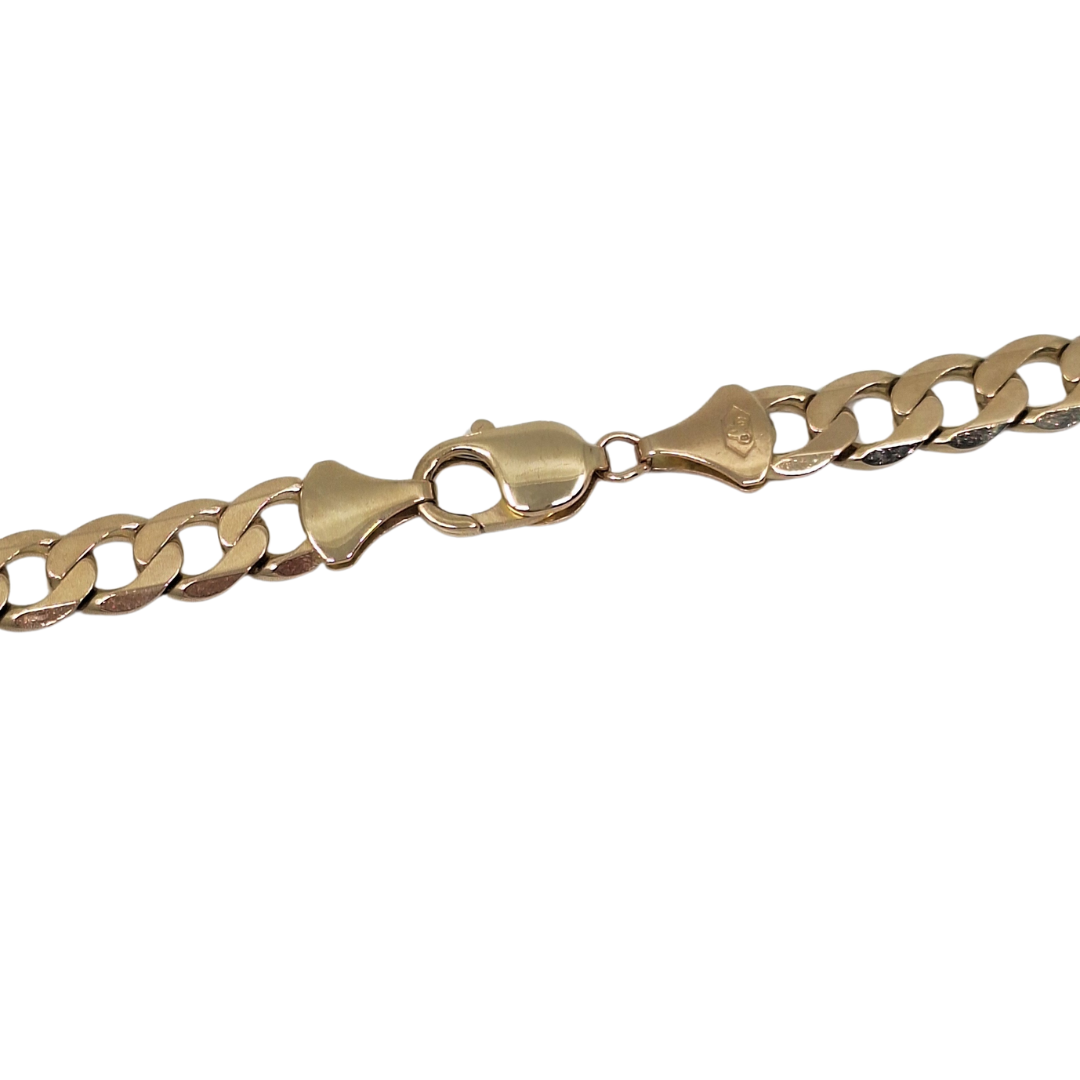 9ct Yellow Gold Curb Chain 20"