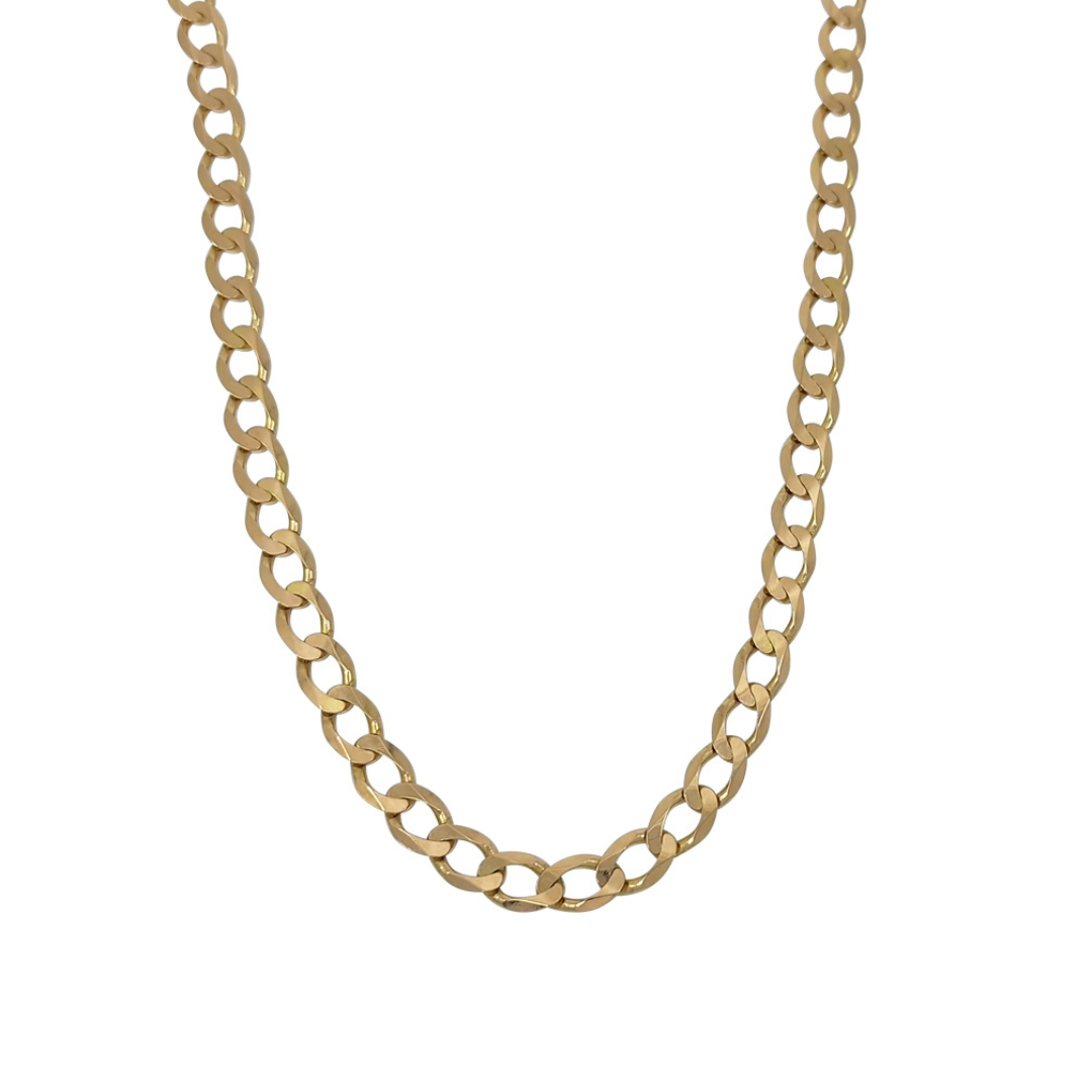 9ct Yellow Gold Curb Chain 22"