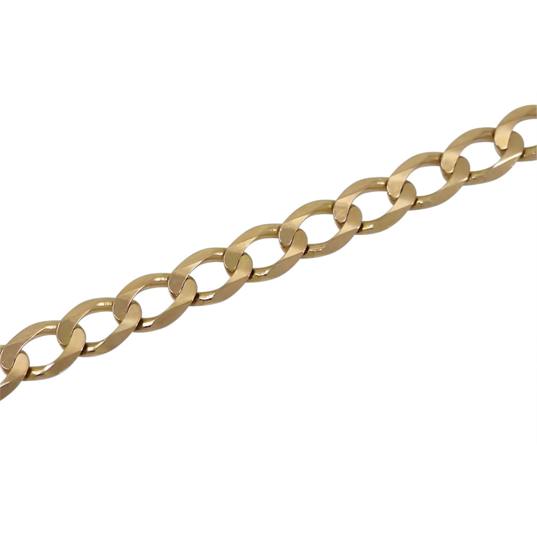 9ct Yellow Gold Curb Chain 22"