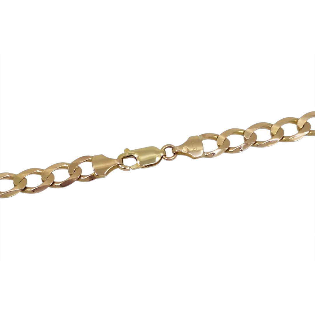 9ct Yellow Gold Curb Chain 22"