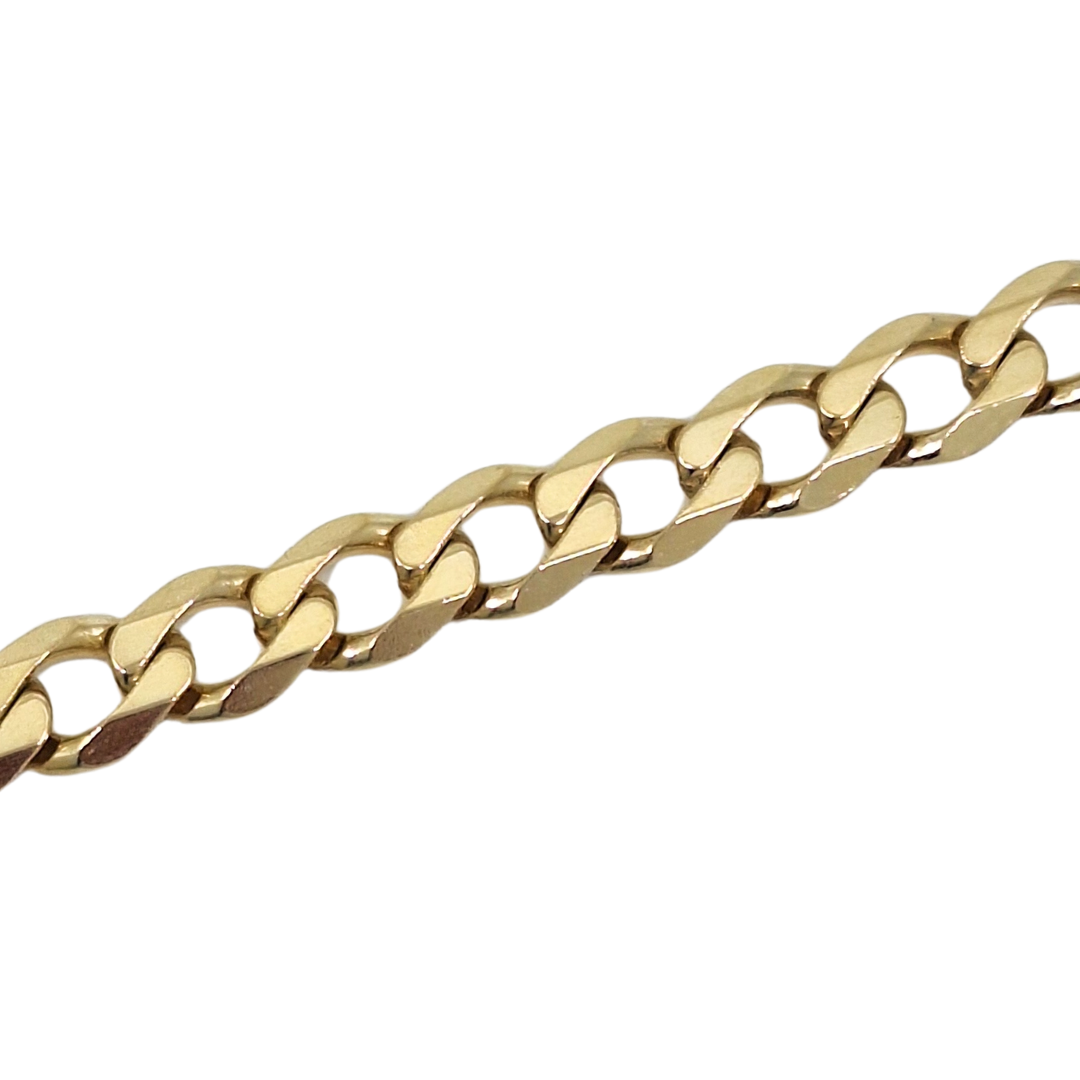 9ct Yellow Gold Curb Chain 20.5"