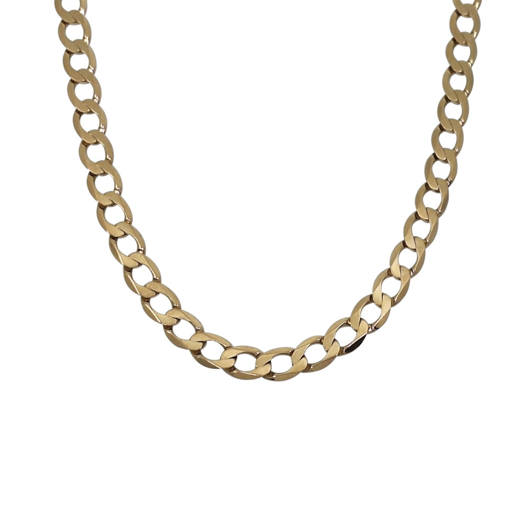 9ct Yellow God Curb Chain 20.5"