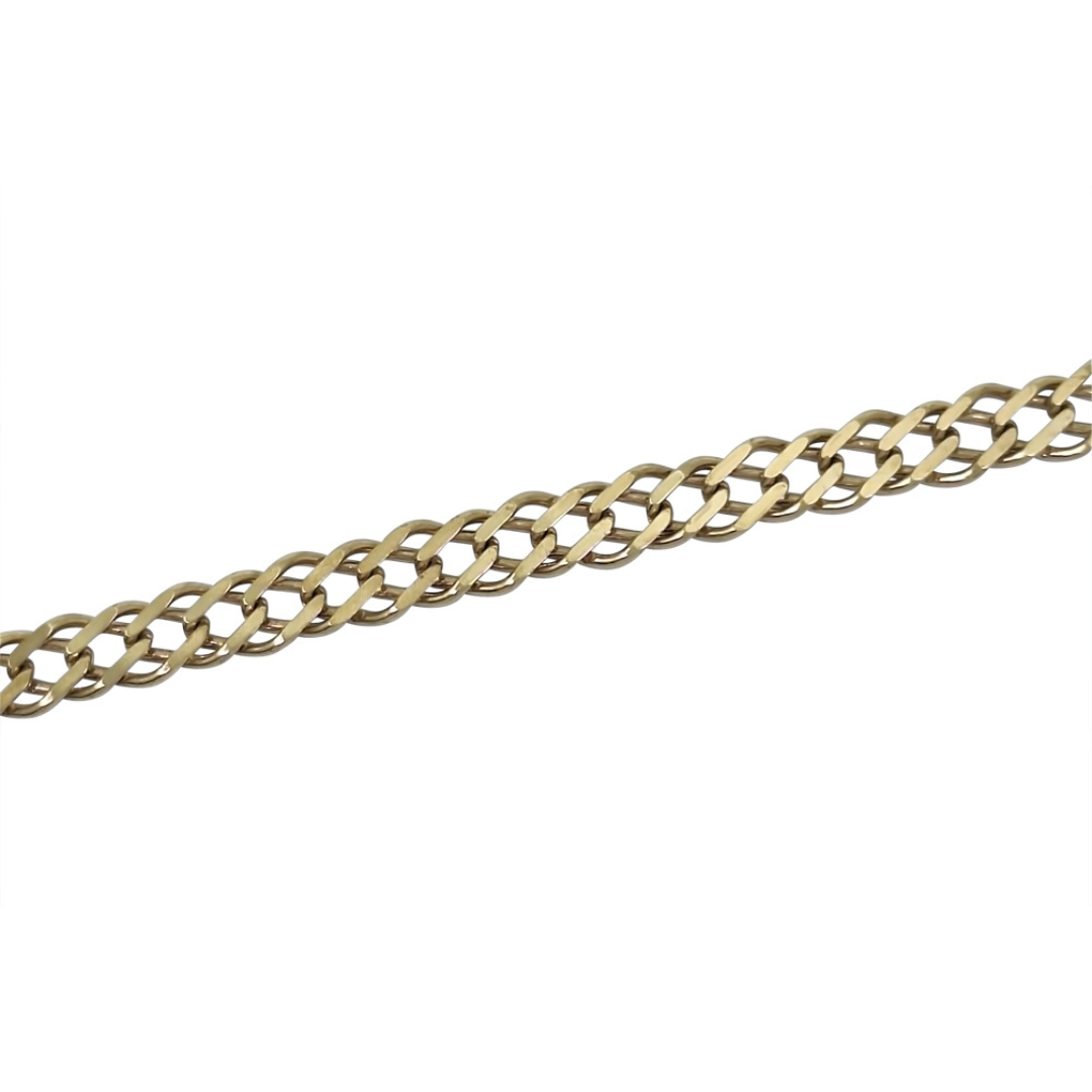 9ct Yellow Gold Double Curb Chain 20"
