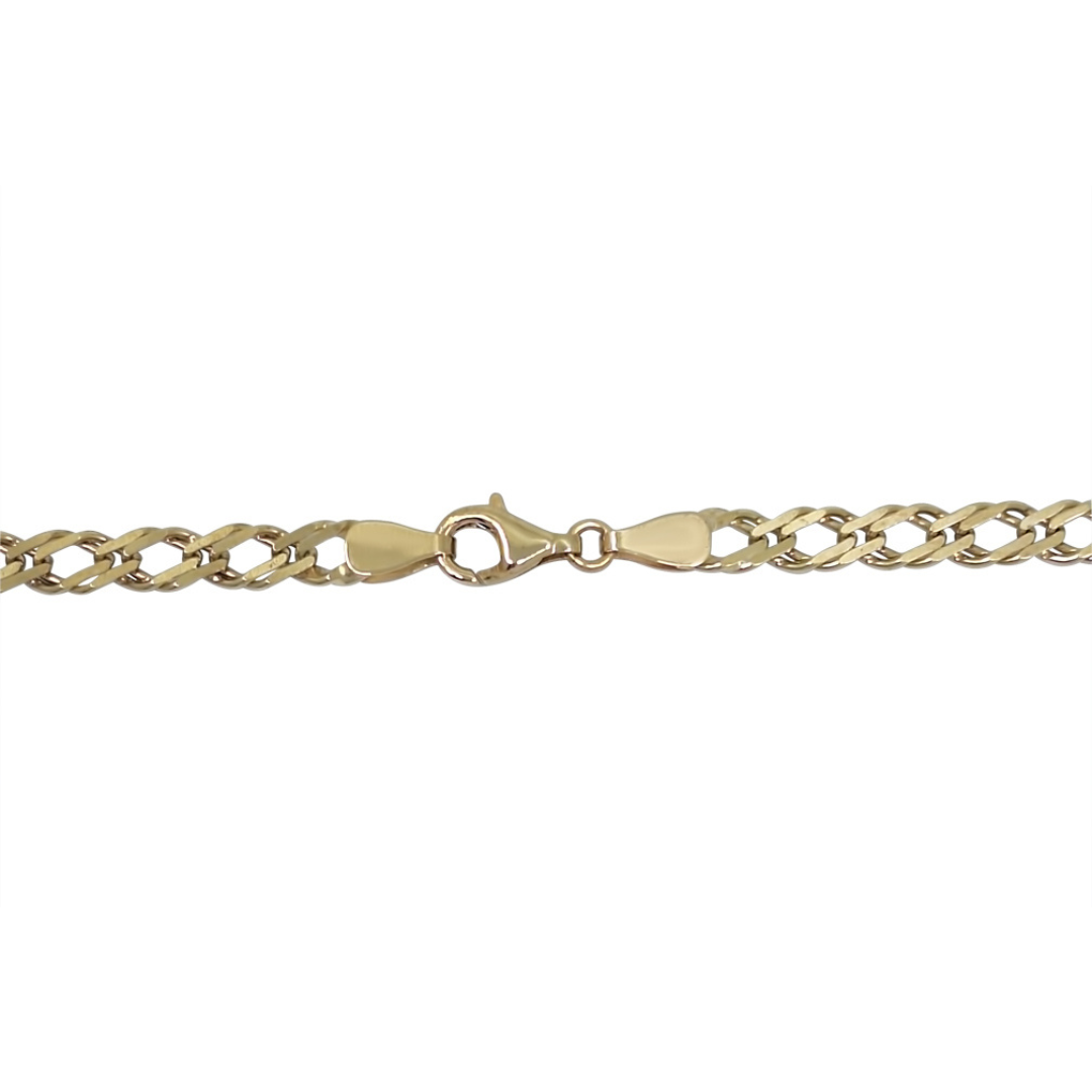 9ct Yellow Gold Double Curb Chain 20"